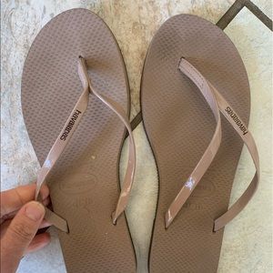 Thin strap havaianas flip flops
